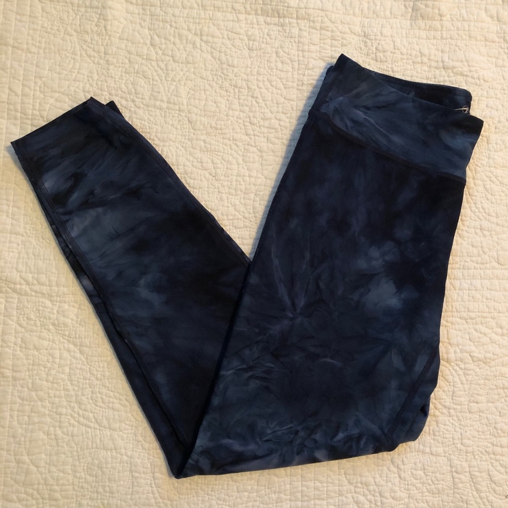 Full Length Blue Tie Dye Leggings